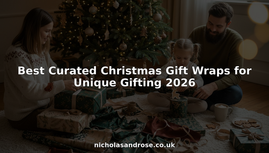 Family wrapping Christmas gifts with eco-friendly wraps