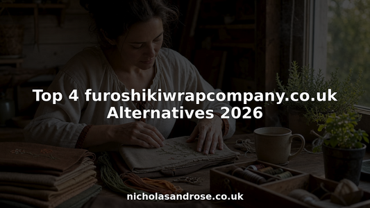 Woman folding personalised fabric gift wraps at table