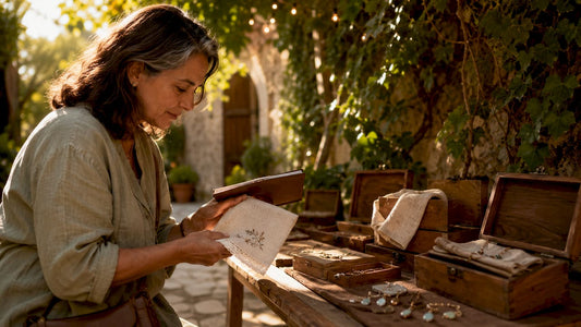 Woman reviewing personalised gifts in workshop