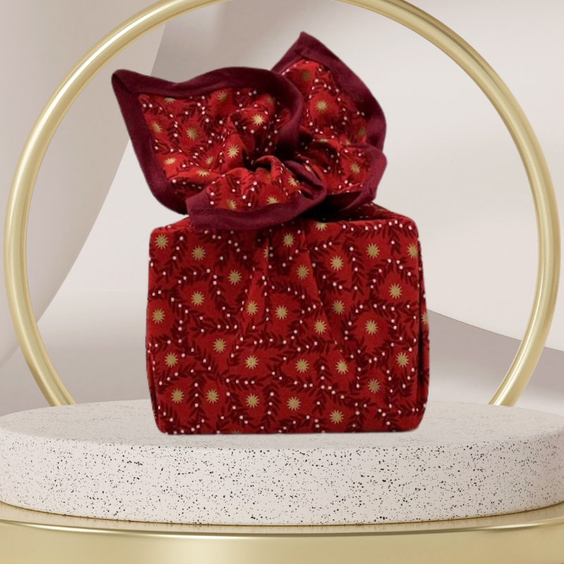 Reusable fabric gift wrap - Starlit Winter