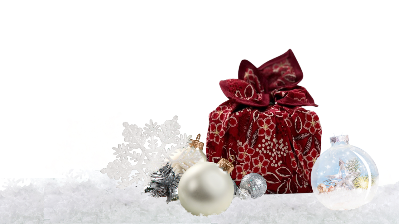 reusable fabric gift wrap red floral luxury 